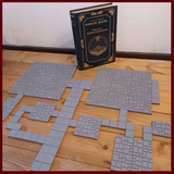 Variety Pack set up 1, winding dungeons, Modular Realms magnetic dnd terrain, double-sided dungeon tiles. Buy DnD gaming terrain here