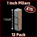 1 inch Pillars - (12 pack)