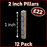 2 inch Pillars - (12 pack)