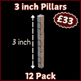 3 inch Pillars - (12 pack)