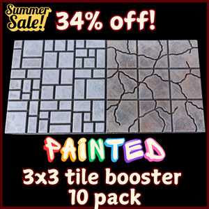 Flash Sale! Painted 10 3x3 tiles (cracked stone and flagstone)