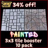 Flash Sale! Painted 10 3x3 tiles (cracked stone and flagstone)