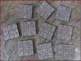 Flash Sale! Painted 10 3x3 tiles (cracked stone and flagstone)
