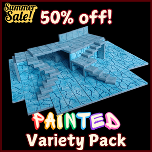 Flash Sale! Painted blue marble / ice Variety Pack