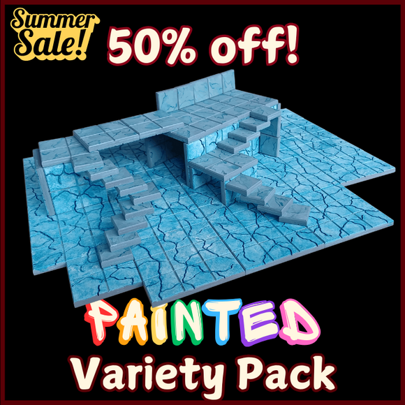 Flash Sale! Painted blue marble / ice Variety Pack