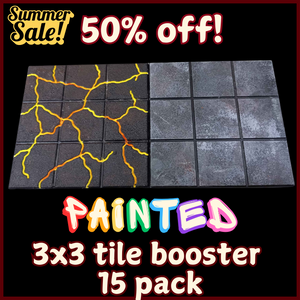 Flash Sale! Painted 15 3x3 tiles (lava and stone)