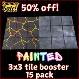 Flash Sale! Painted 15 3x3 tiles (lava and stone)