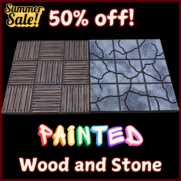 Flash Sale! - Painted wood and dungeon stone