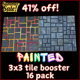 Flash Sale! Painted 16 3x3 tiles (lava flagstone and town square)